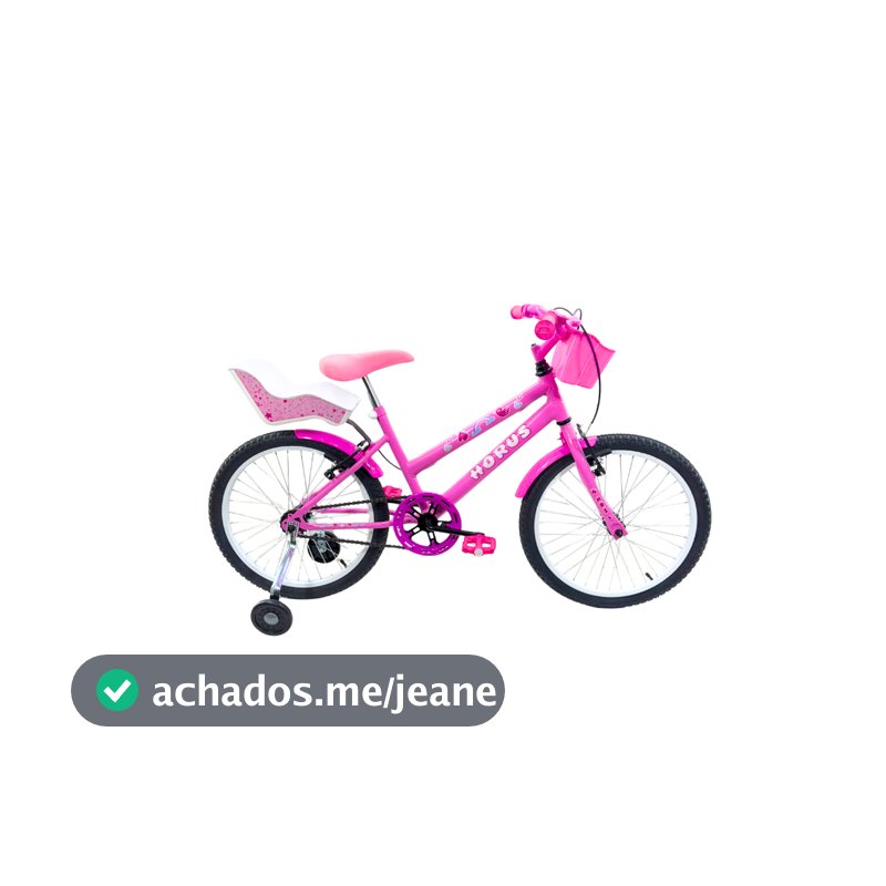 Bicicleta Infantil Aro 20 Fem Doll Com Rodinha e Caderinha de Boneca