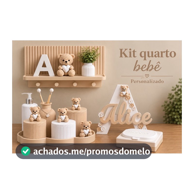 kit decoração quarto bebê Personalizado / kit higiêne bebê / organização delicado e sofisticado