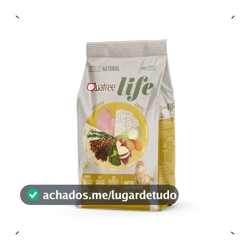 RAÇÃO QUATREE LIFE GATO CASTRADO FRANGO 10KG