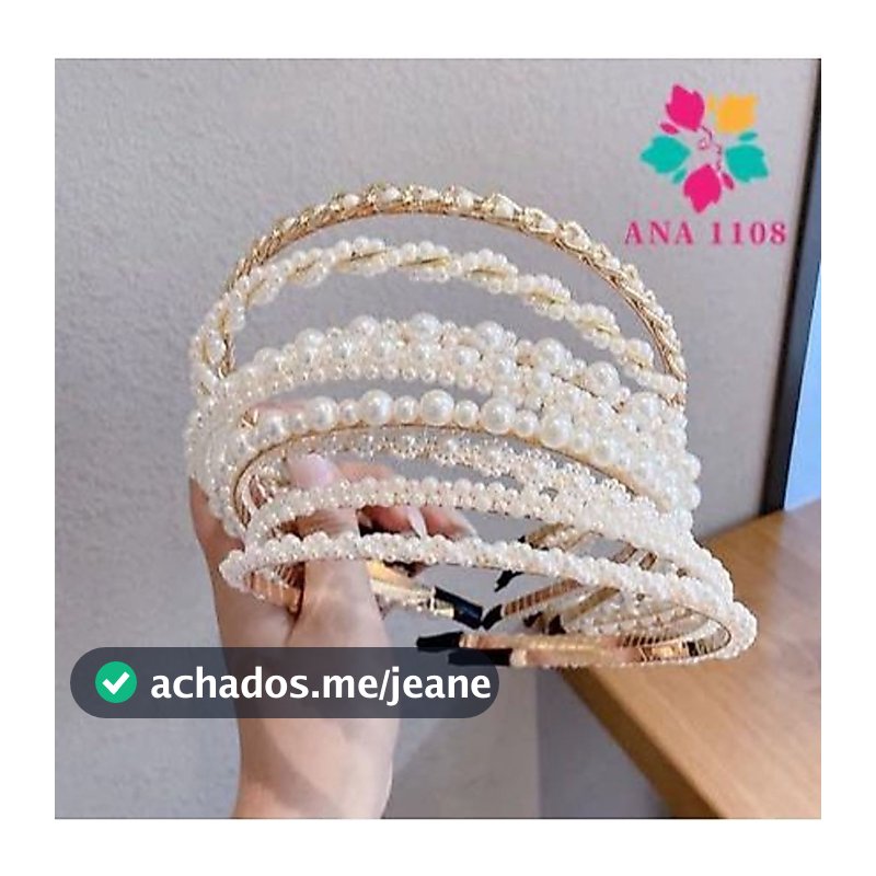 KIT 10PCS Tiaras Delicada Feminina Pérola Luxo Arco Cabelo（10 modelos diferentes）
