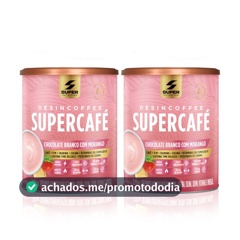Kit 02 Supercafé Chocolate Branco com Morango