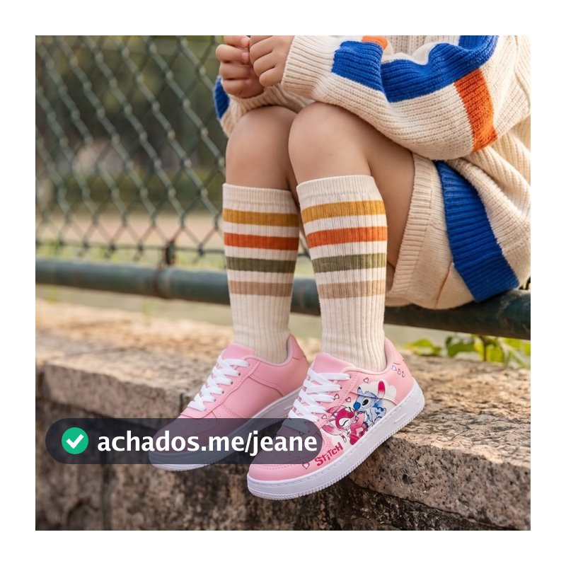 Tênis Stitch Infantil Feminino Lilo Escola Escolar Passeio 26 ao 35 Promoção