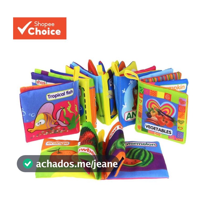 Livro De Pano Macio Para Bebê Com Chocalho Brinquedo Educacional Precoce Presente De Natal Recém-Nascido