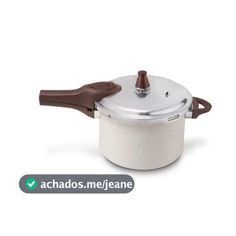 Panela de Pressão Com Indução Brinox Pressure 4,2 L - 20x14,5 cm Vanilla