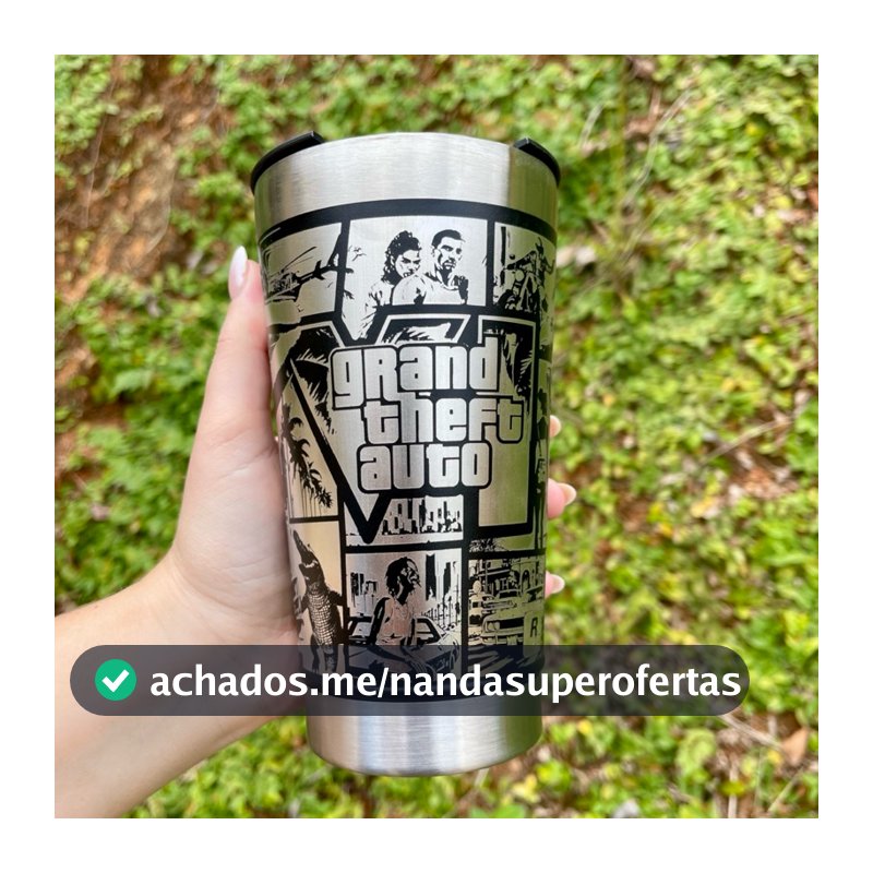 Copo Térmico GTA VI 473ml – Personalizado em Gravação 360° a Laser