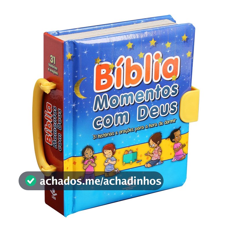Bíblia Sagrada Infantil Ilustrada Alça Momentos Deus Almofadada Devocional Bebê Crianças TNL