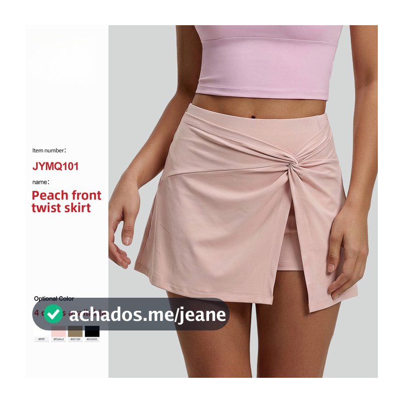 Saia esportiva cintura alta saia de tênis plissada Anti-reflexo com bolso saia de ioga