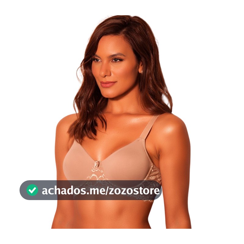 Sutiã Sem Bojo Com Renda Decote Alca Larga Reforcada Alta Sutentacao Confortável Plus Size Rendado