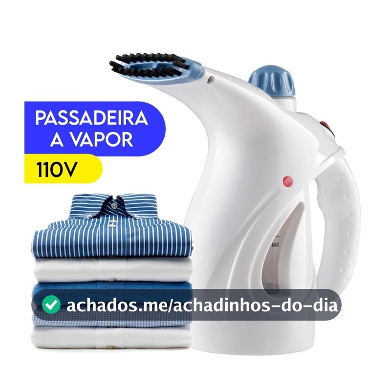 Passadeira 110v Ferro a Vapor Vaporizador de Roupas Tira Amasso Portátil 800W