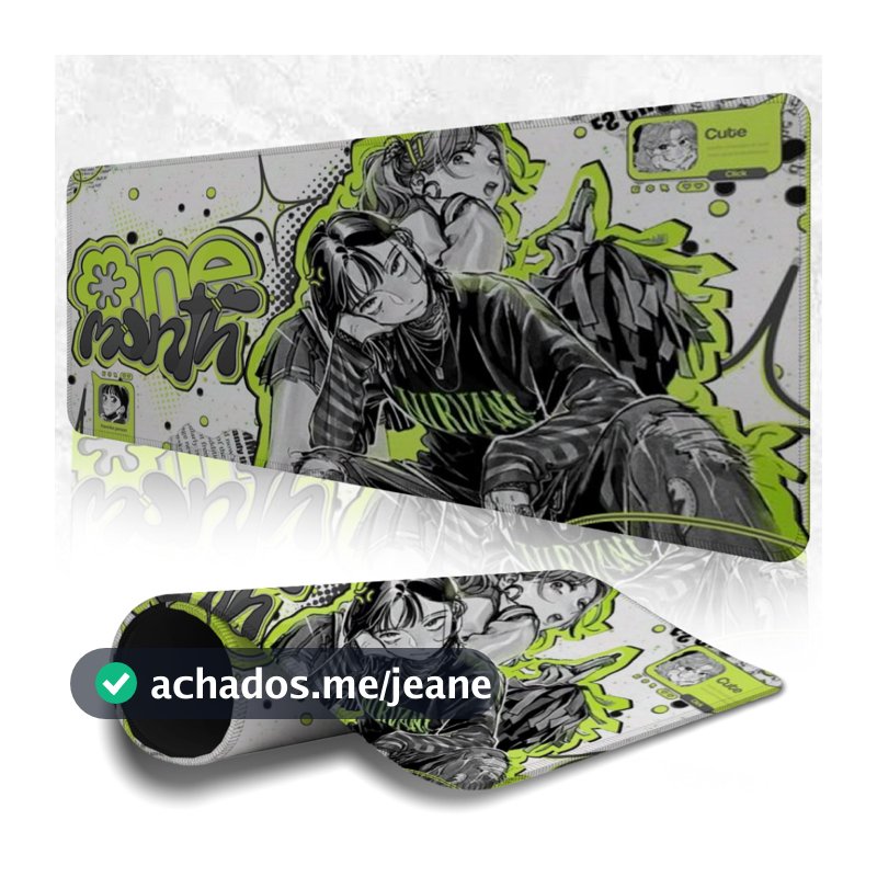 MousePad Speed Gamer Antiderrapante Bordas Costuradas Confortavel Liso Com Estampa De Anime Street Grean Varios Tamanhos