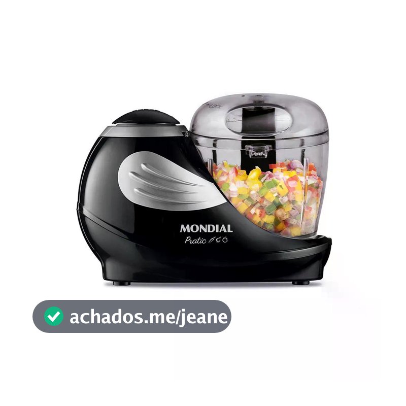 Mini Processador Mondial MP-05-B 127V 150W Preto Essencial Para Sua Cozinha