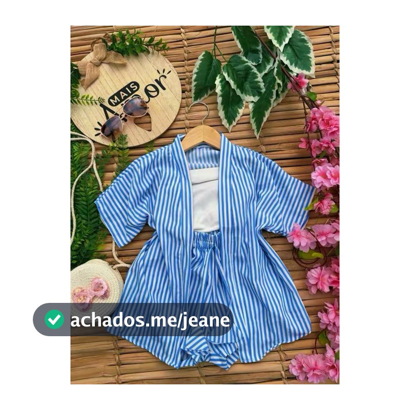 kimono conjunto infantil-juvenil menina / kimono + short infantil Femenino / estampado / saida de praia / casual 2 peças