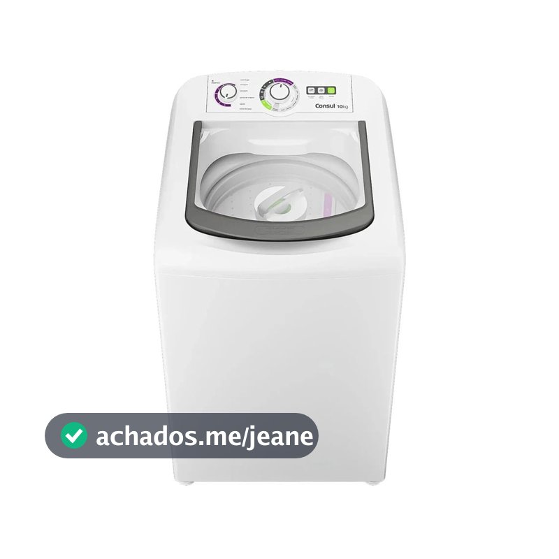 Lavadora de Roupas Consul 10Kg com Dosagem Econômica Branca CWB10BB - 127 Volts