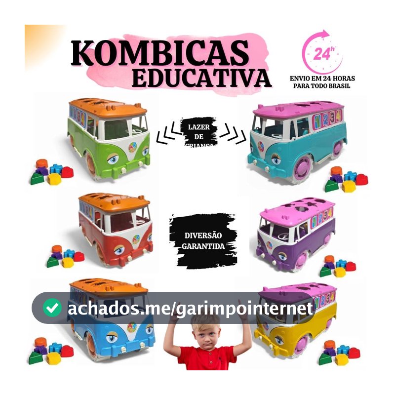 Kombi Educativo Pedagógico Para Desenvolvimento Infantil 2 Brinquedos Para Presente