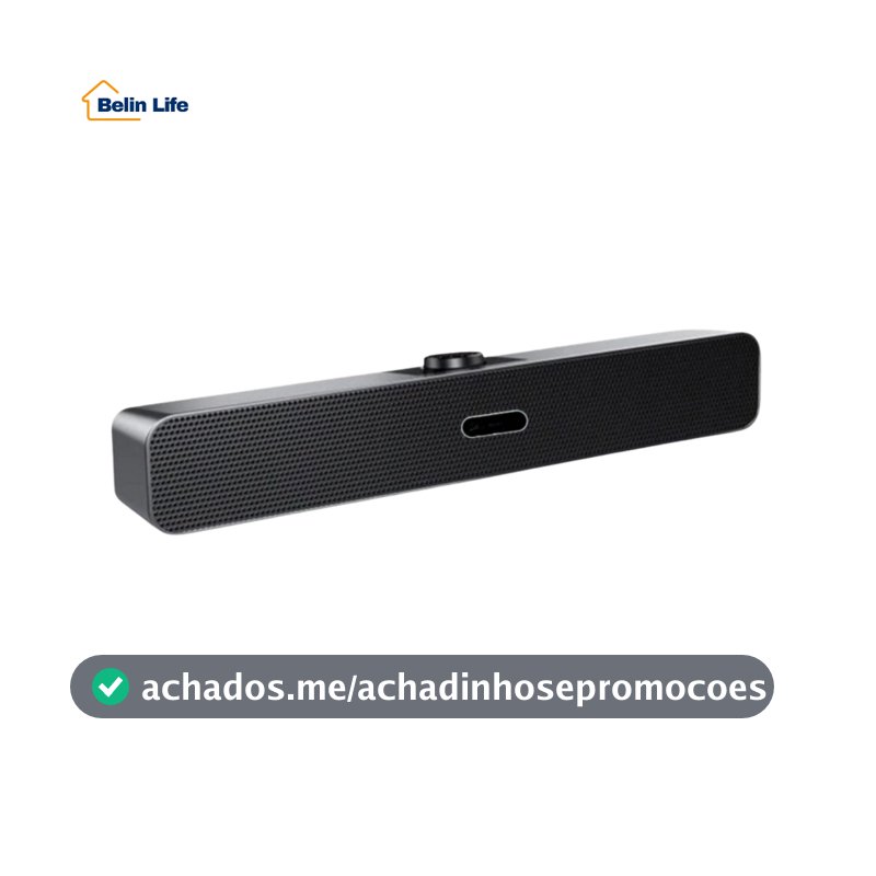 Soundbar Gamer Para PC e Notebook Caixa de Som 6W RMS USB P2 ACS-4512