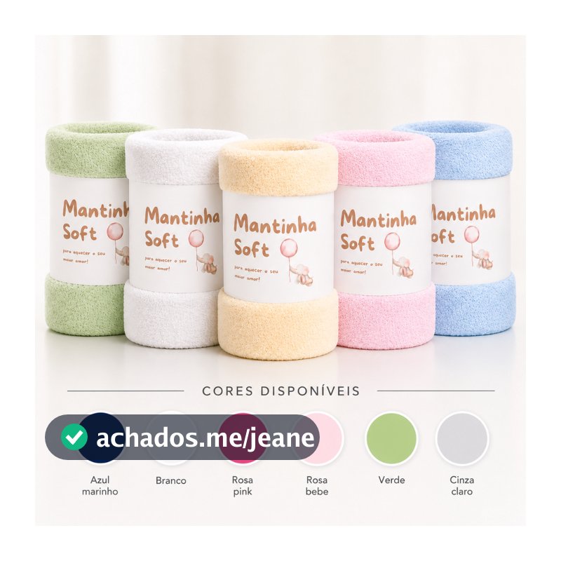 Kit 5 Mantas Cobertor Bebe Multiuso Microfibra 1,10x0,80 Cores Diversas