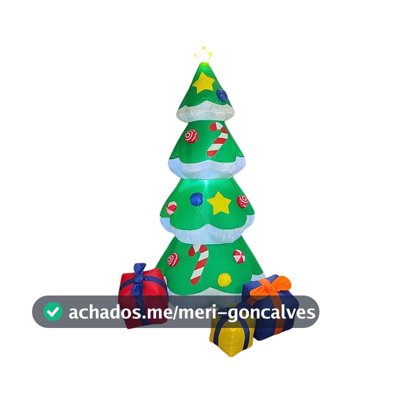 Árvorede Natal Inflável C/luz Decoração Natal Bivolt 1,35m