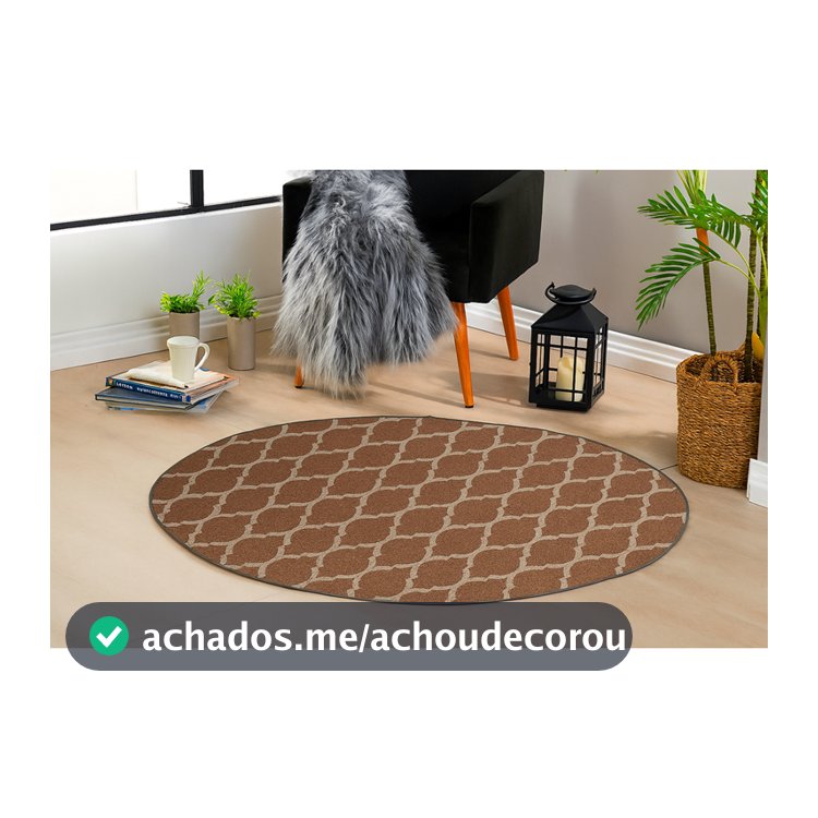 Tapete Decorativo Redondo 1,40 x 1,40 Diversas Estampas Antiderrapante