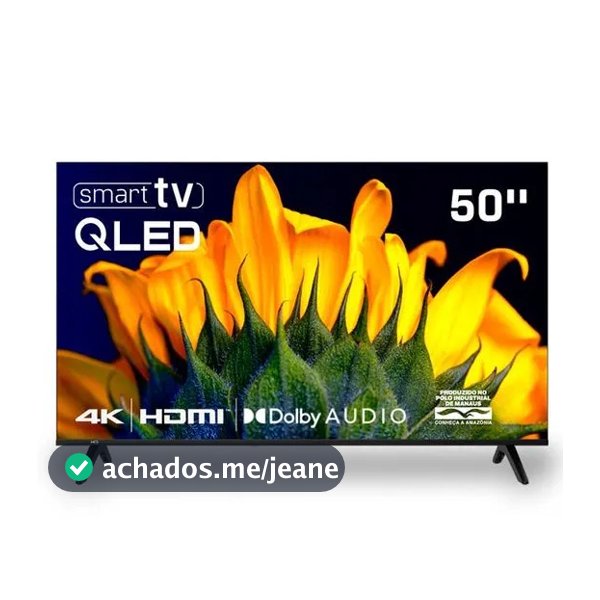 Smart TV HQ 50" QLED 4K UHD | HQ-QLED50SM | Wi-Fi e Bluetooth - com 3 HDMI e 2 USB