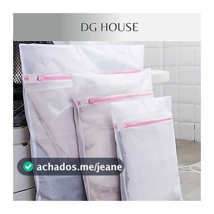 Kit com 3 Sacos para lavar roupas (P, M, G) Protetor De Lingerie Roupa Íntima Tecido Papa Bolinha
