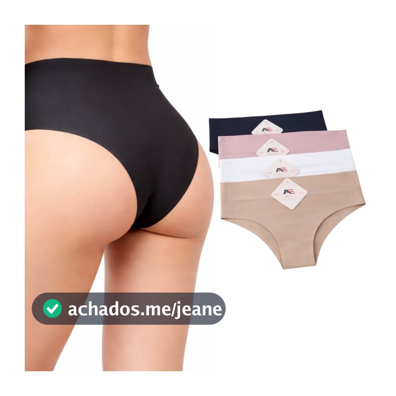 Calcinhas Tanga Cós Alto 5 cm Sem Costura Laser