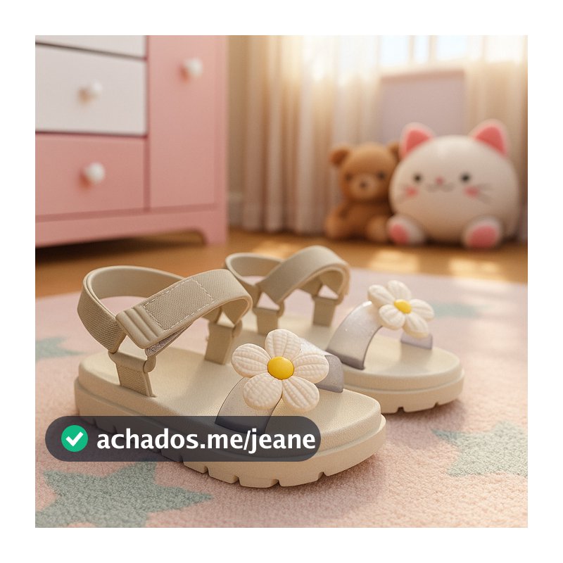 Sandália Papete Infantil Menina Flores Borboleta Feminina Criança Leve Confortável Antiderrapante