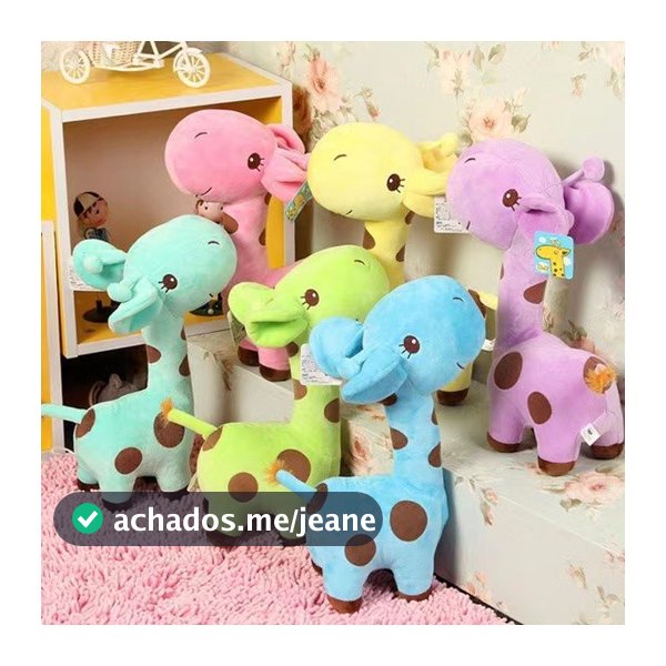 Brinquedo para bebê/boneca Animal macia girafa de pelúcia como presente de aniversário de bebê