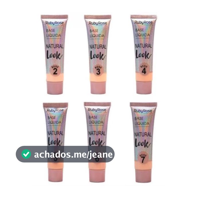Base Liquida Facial Natural Look Bege Ruby Rose  HB-8051