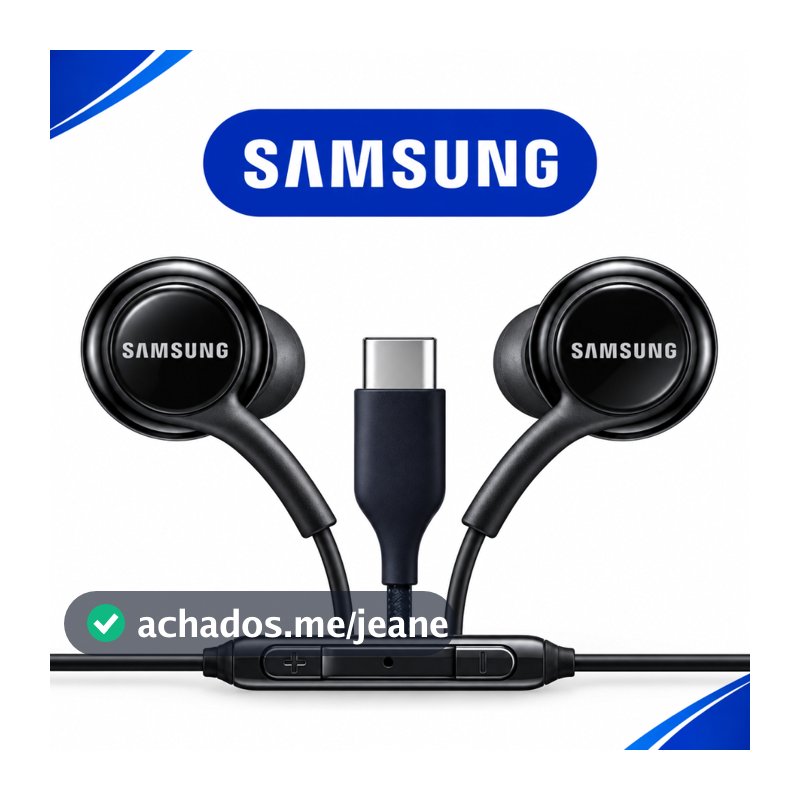 Fone De Ouvido Com Fio Tipo C AKG Com Microfone Compátivel com Samsung Andorid e IOS