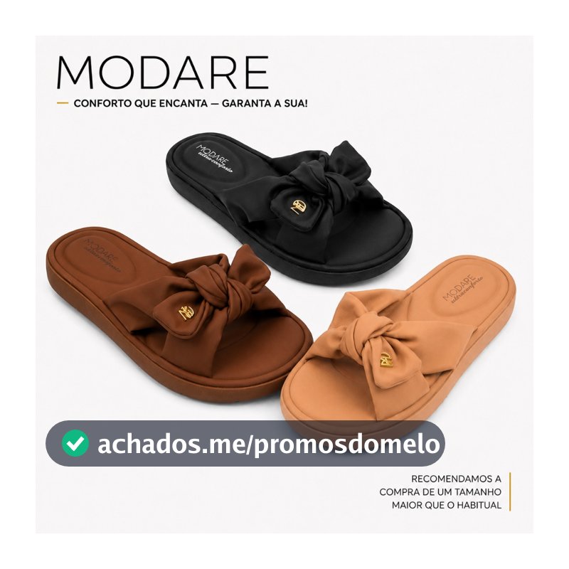 Sandalia Slide Feminina Ortopedica Modare Original Sandália Casual Anatômica Chinelo Feminino Laços