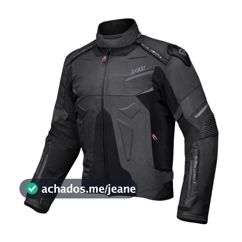 Jaqueta paraq Motociclista x11 Masculina modelo Evo 4 em tecido Impermeável e proteções removiveis