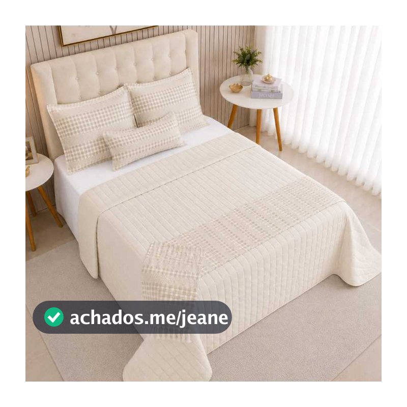Kit Cobre Leito Casal Queen King Classic 6 Peças 400 Fios Dupla Face Xale Peseira Tecido Jacquard
