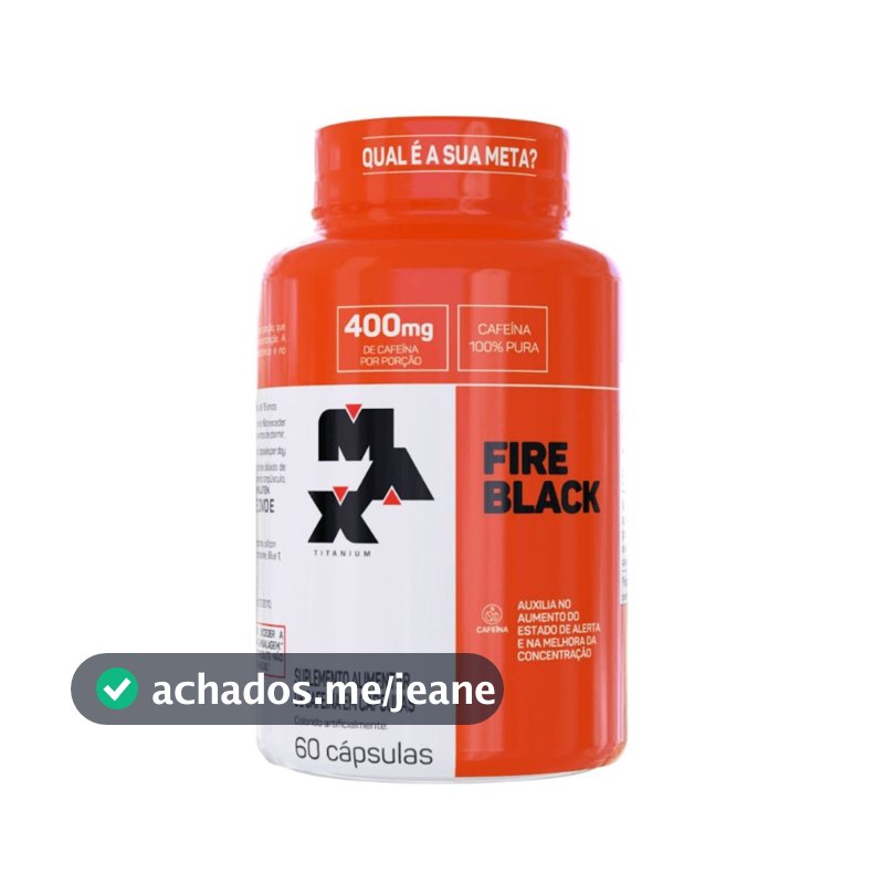 Termogênico Fire Black 60 Cápsulas - Max Titanium