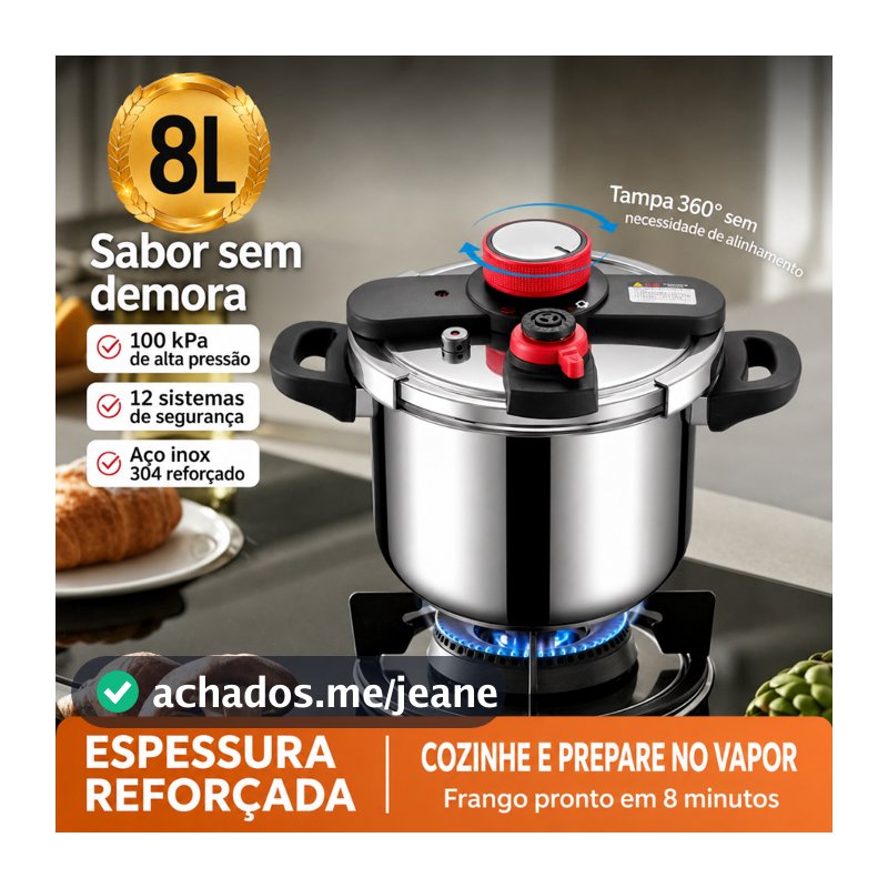 🔥Panela de pressão elétrica em aço inoxidável 304 fundo triplo adequada para fogões de indução e a gás