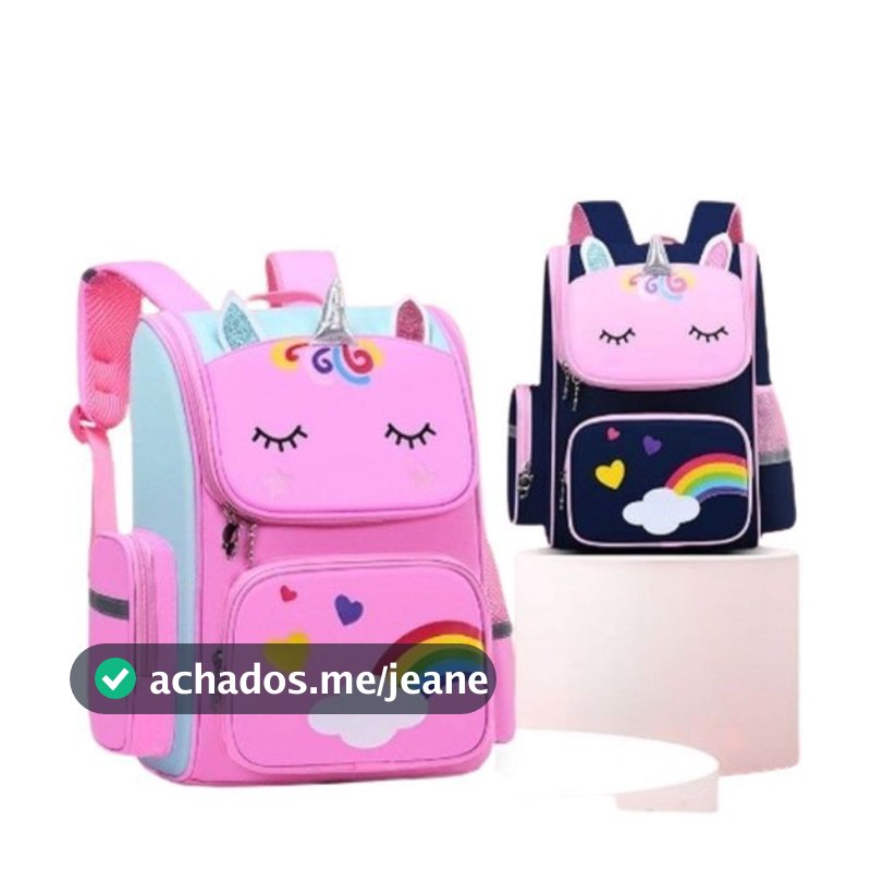 Mochila Escolar Infantil Mochila De Unicórnio Com Bolsa De Lápis