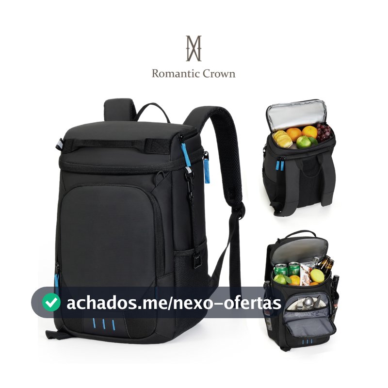 ROMANTIC CROWN Mochila Térmica Impermeável 28L/23L Isola 16h Cooler Portátil,Resistente à Água com Abridor de Garrafas