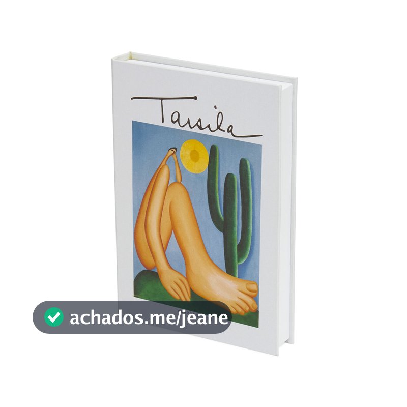 Livro Caixa Decorativo Abaporu Tarsila Amaral Offwhite -28cm