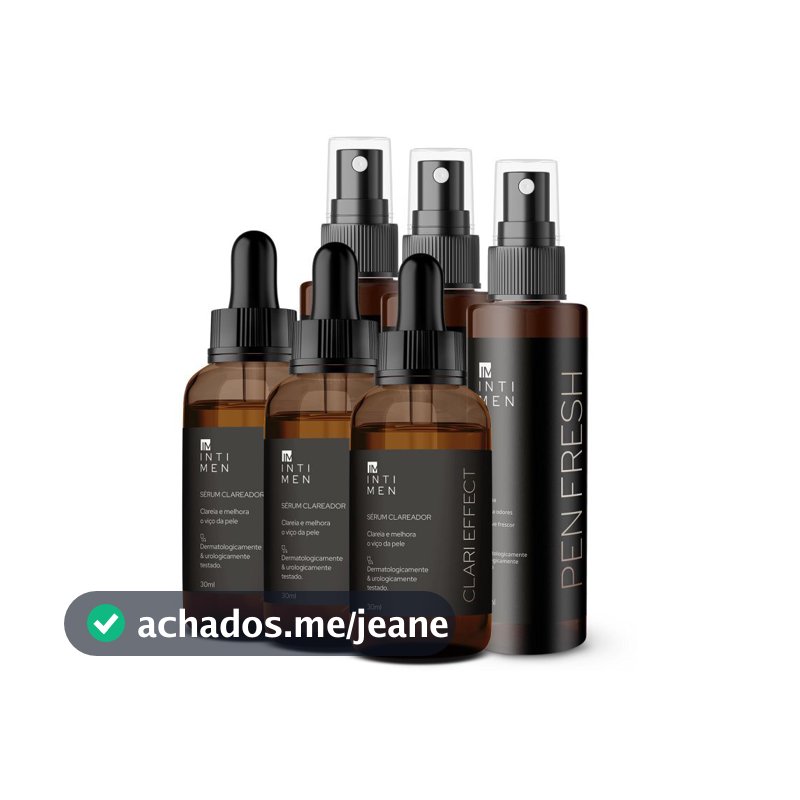 Kit 3 Clareadores Íntimos + 3 Perfumes Masculinos Intimen | Clari Effect + Pen Fresh
