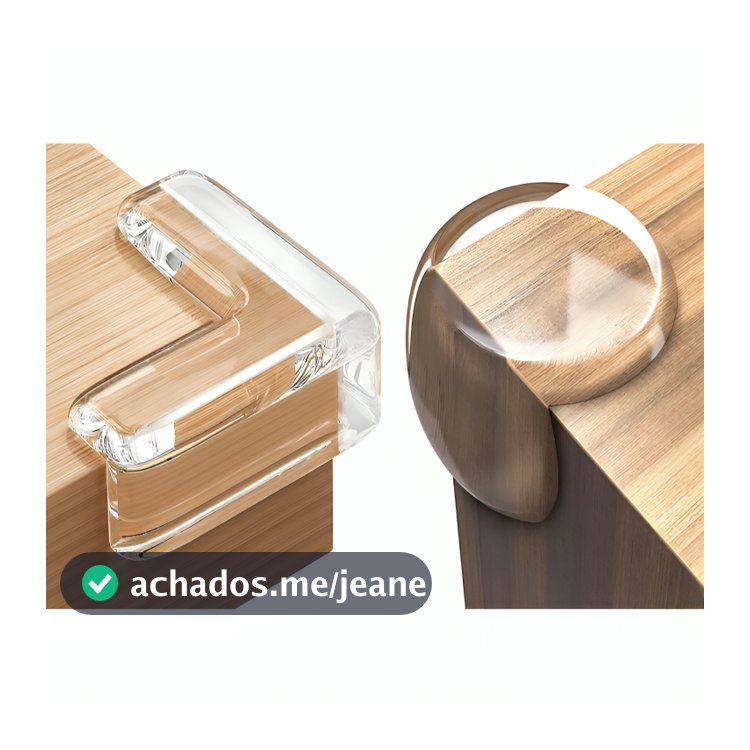 Kit Até 12 Protetor De Quina Ponta Móveis  Silicone Mesa Segurança Para Crianças E Bebes Proteção Protetor de Ponta Mesa