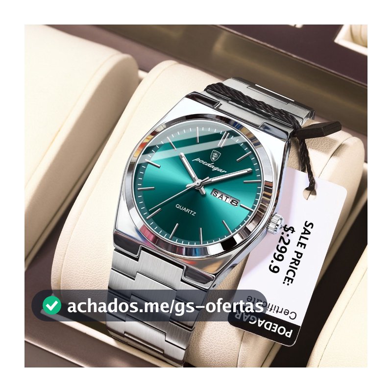 POEDAGAR Luxo Homem Relógio De Pulso Data Semana Militar Relógios Masculinos Luminoso À Prova Dwaterproof Água Aço Inoxi