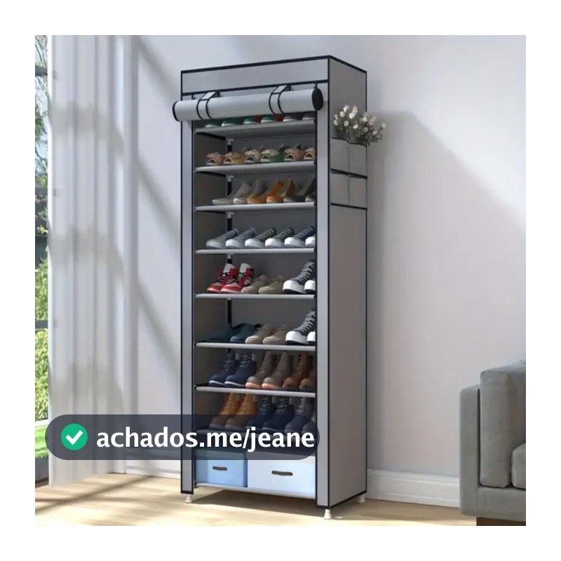 Sapateira com 9 Prateleiras 9 andares para Organizar Sapatos Calçados Chinelo Roupa Objetos 24 Pares a