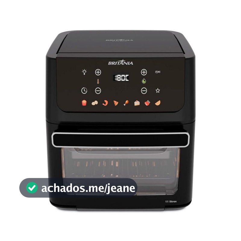 Fritadeira Air Fryer Oven 11L BAF11A Britânia Preta 127V