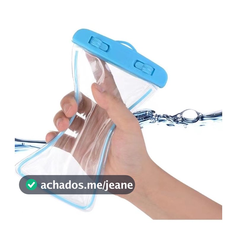 2 Capa Bolsa Prova Dágua Impermeável Celular Transparente Universal