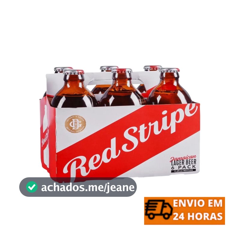 Cerveja Red Stripe Lager Jamaicana 330ml Pack com 6