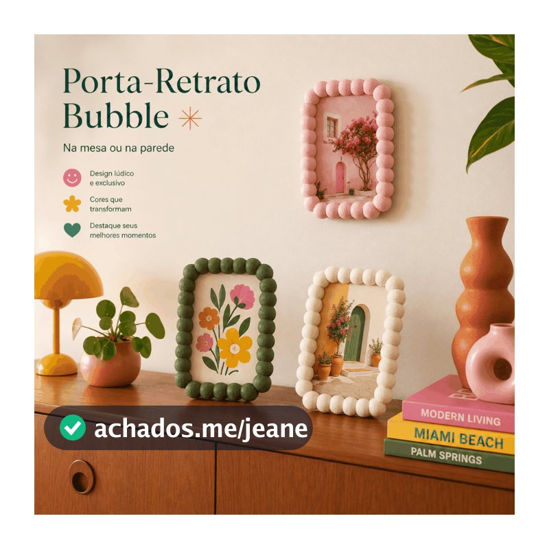 Porta-Retrato Bubble 10x15 com Proteção de Acetato — Croma Design