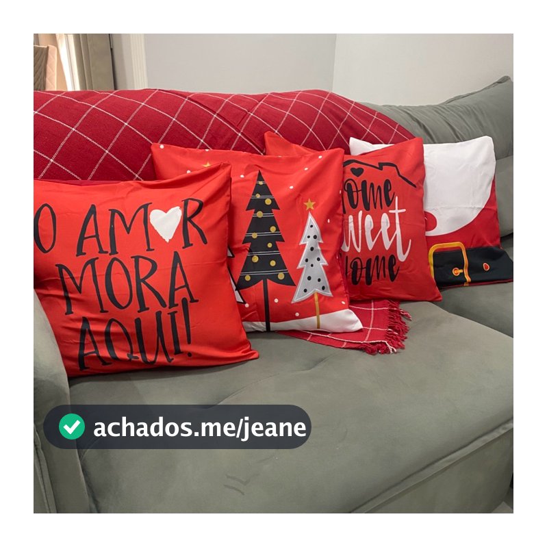 Kit 4 Capas de Almofada Natalina 45x45 cm Microfibra Estampada Digital Decorativa | Coleção Natal