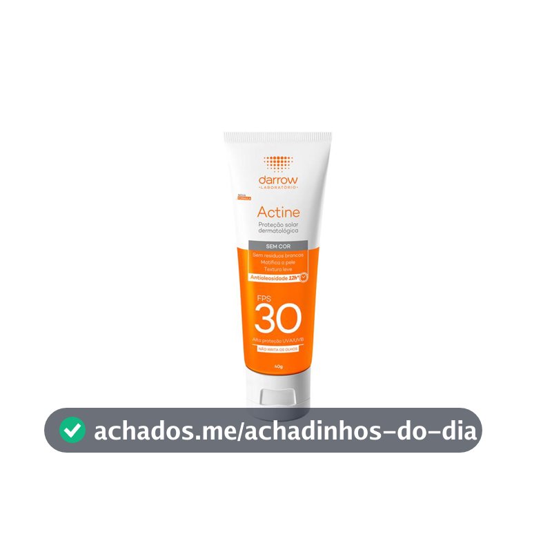 Darrow Actine Protetor Solar FPS 30 40g