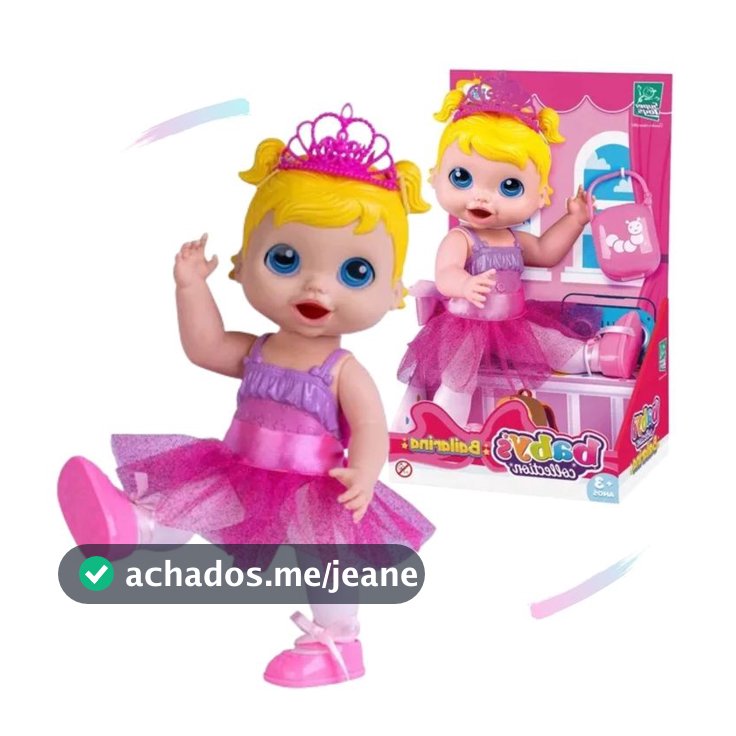 Boneca Bailarina Baby´s Collection Com Acessórios lançamento 485 - super toys - ENVIO IMEDIATO