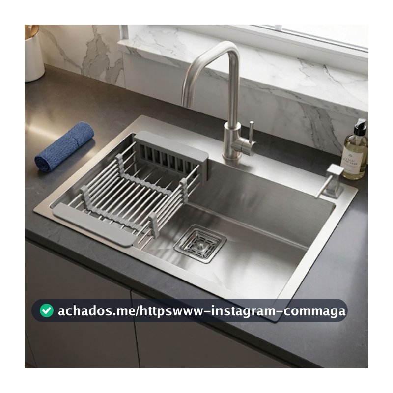 Cuba Cozinha Gourmet Inox 304 60x40 Escovada 3mm Espessura Completa Antirruído