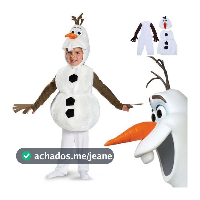 Fantasia Infantil Olaf Frozen Cosplay Natal Para Crianças